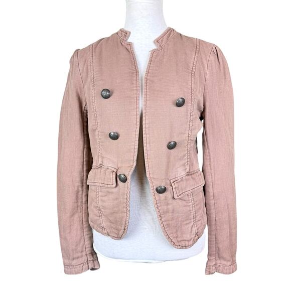 Free People NWT Jagger Blazer Military Tan Jacket Lace up Sleeve Outerwear - Picture 3 of 13